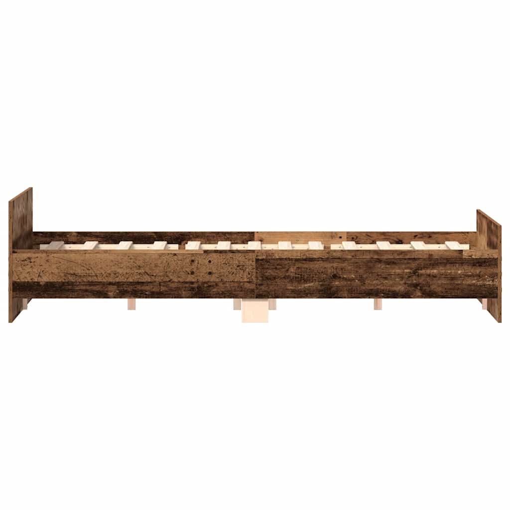 Sengestel Uden Madras 180x200 Cm Konstrueret Træ Antikt Træ - Billede 7