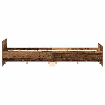 Sengestel Uden Madras 180x200 Cm Konstrueret Træ Antikt Træ - Billede 7