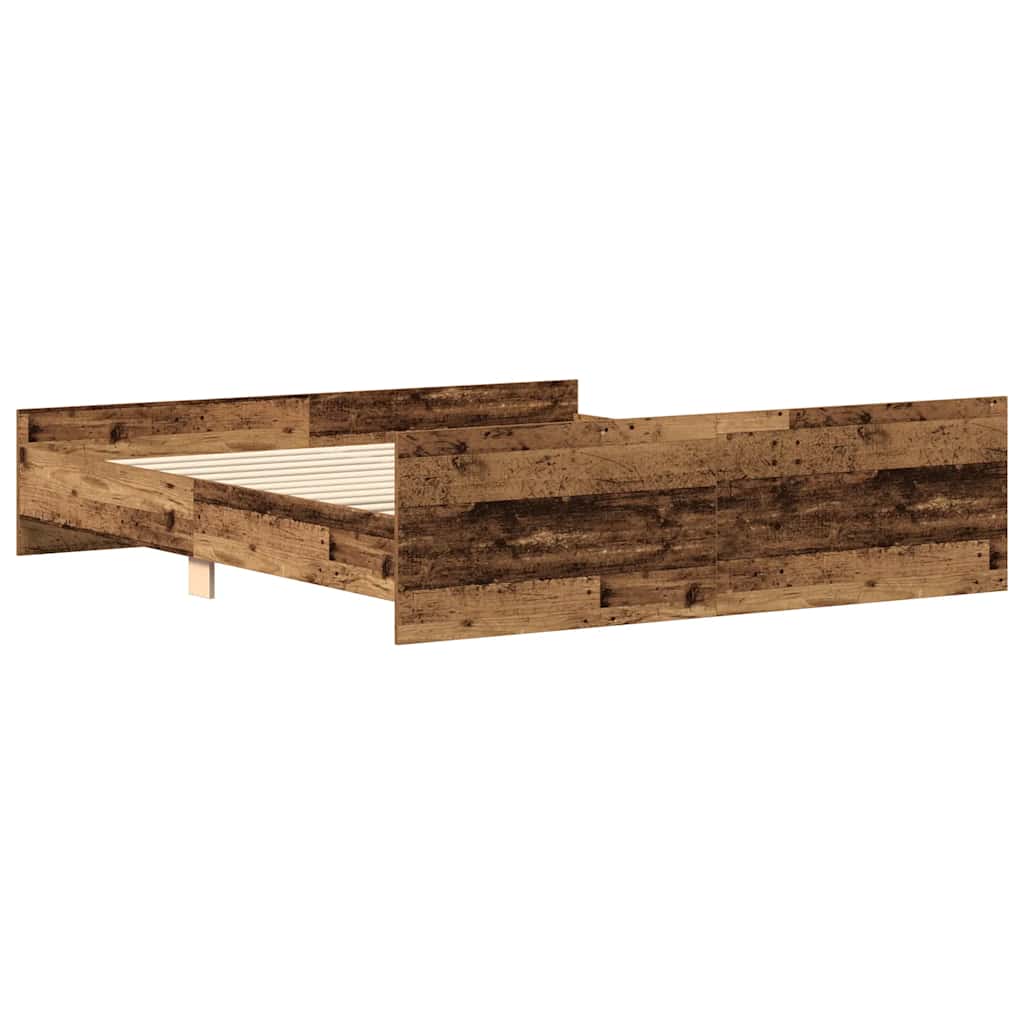 Sengestel Uden Madras 180x200 Cm Konstrueret Træ Antikt Træ - Billede 6