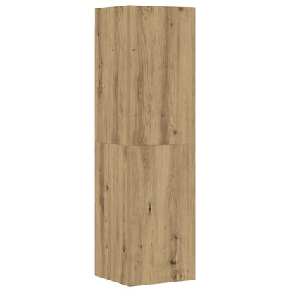 Tv-Skabssæt I 5 Dele Vægmonteret Håndværks Eg Egetræsfarve