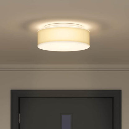 Loftlampe Hvid 38 X 13,5 Cm Stof - Billede 4