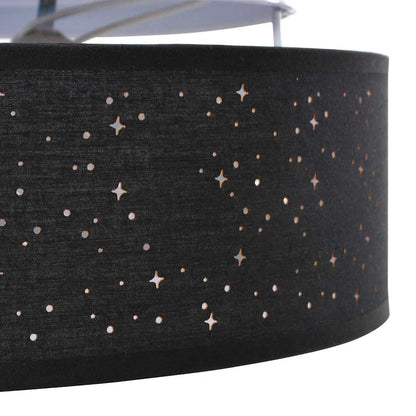 Loftlampe Sort 30 X 13,5 Cm Stof - Billede 8