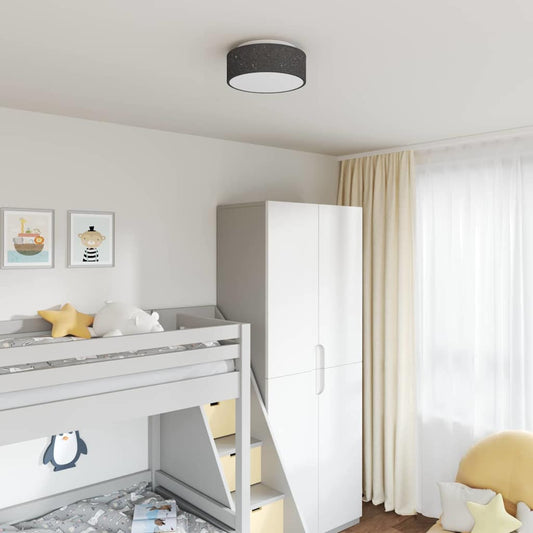 Loftlampe Sort 30 X 13,5 Cm Stof - Hovedbillede