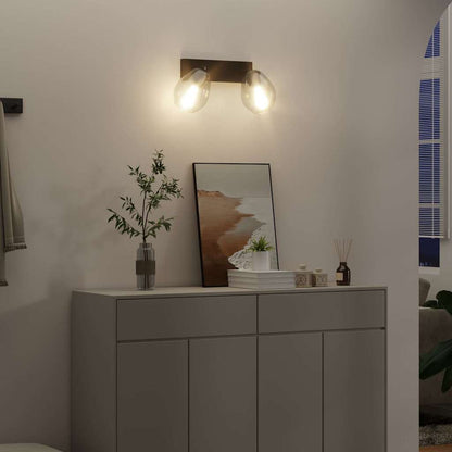 Loftsspot Sort 33 X 13 X 26 Cm Glas Og Metal - Billede 3