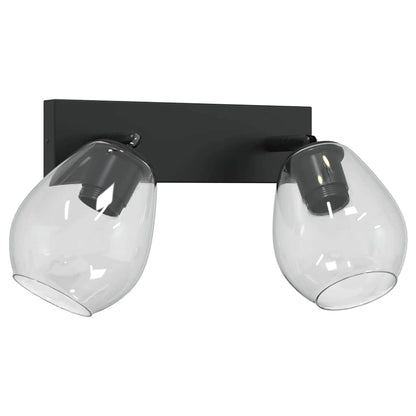 Loftsspot Sort 33 X 13 X 26 Cm Glas Og Metal - Billede 5