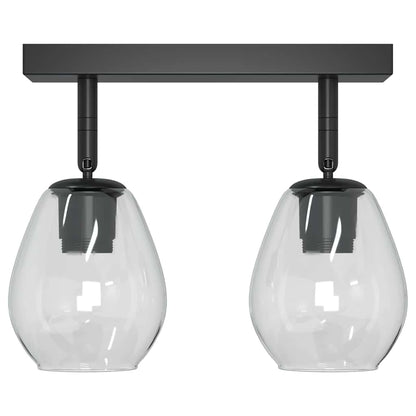 Loftsspot Sort 33 X 13 X 26 Cm Glas Og Metal - Billede 6