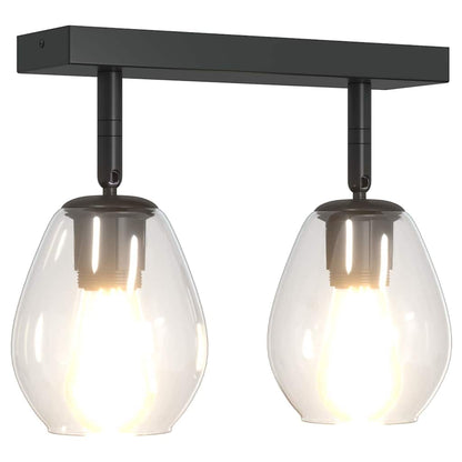 Loftsspot Sort 33 X 13 X 26 Cm Glas Og Metal - Billede 11