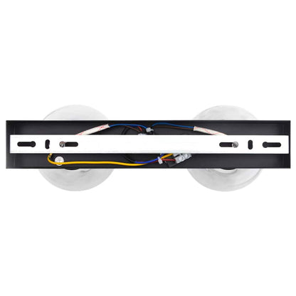 Loftsspot Sort 33 X 13 X 26 Cm Glas Og Metal - Billede 8