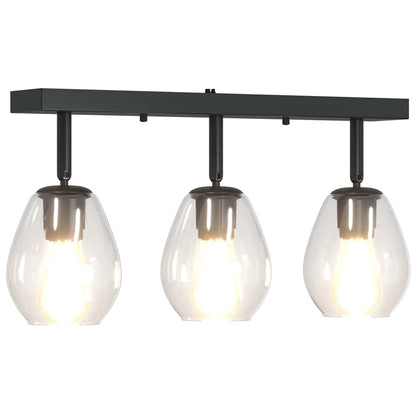 Loftsspot Sort 54 X 13 X 26 Cm Glas Og Metal - Billede 11