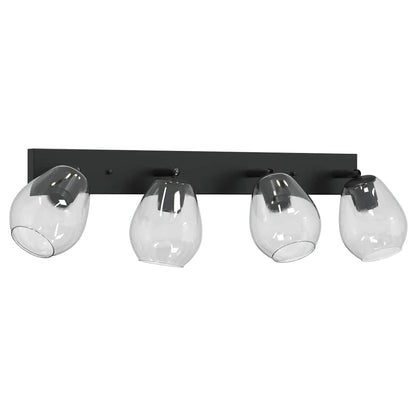 Loftsspot Sort 70 X 13 X 26 Cm Glas Og Metal - Billede 5