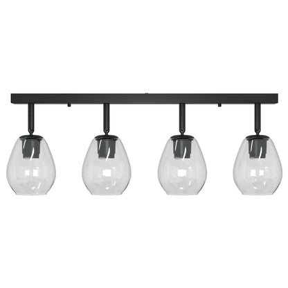 Loftsspot Sort 70 X 13 X 26 Cm Glas Og Metal - Billede 6