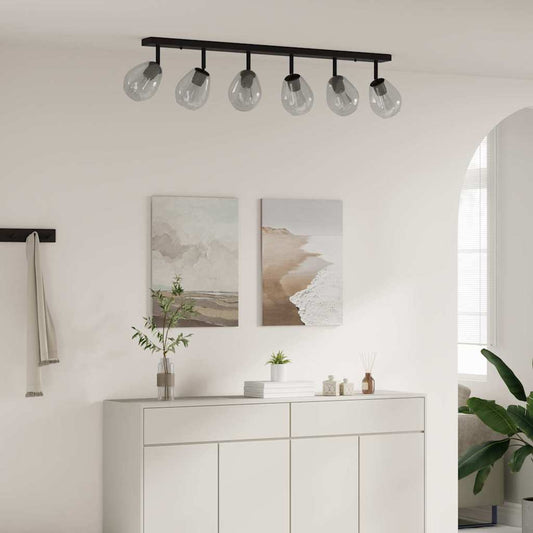 Loftsspot Sort 110.5 X 13 X 26 Cm Glas Og Metal - Hovedbillede