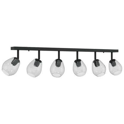 Loftsspot Sort 110.5 X 13 X 26 Cm Glas Og Metal - Billede 2