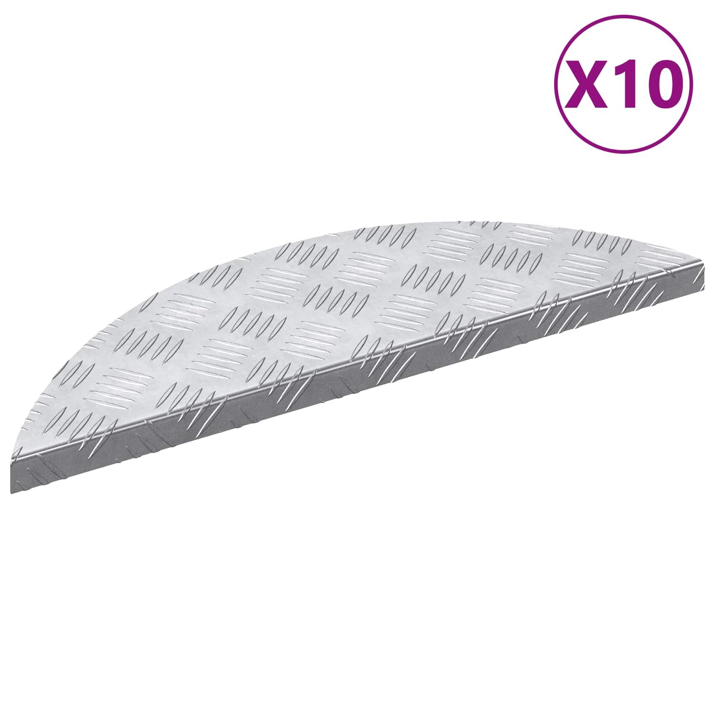 Trappe Tread Halvmåne Sølv 60 X 18 X 2,5 Cm Aluminium - Variant 4104230