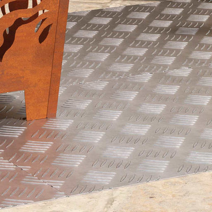 Trappe Tread Rektangulær Sølv Aluminium - Variant 4104364