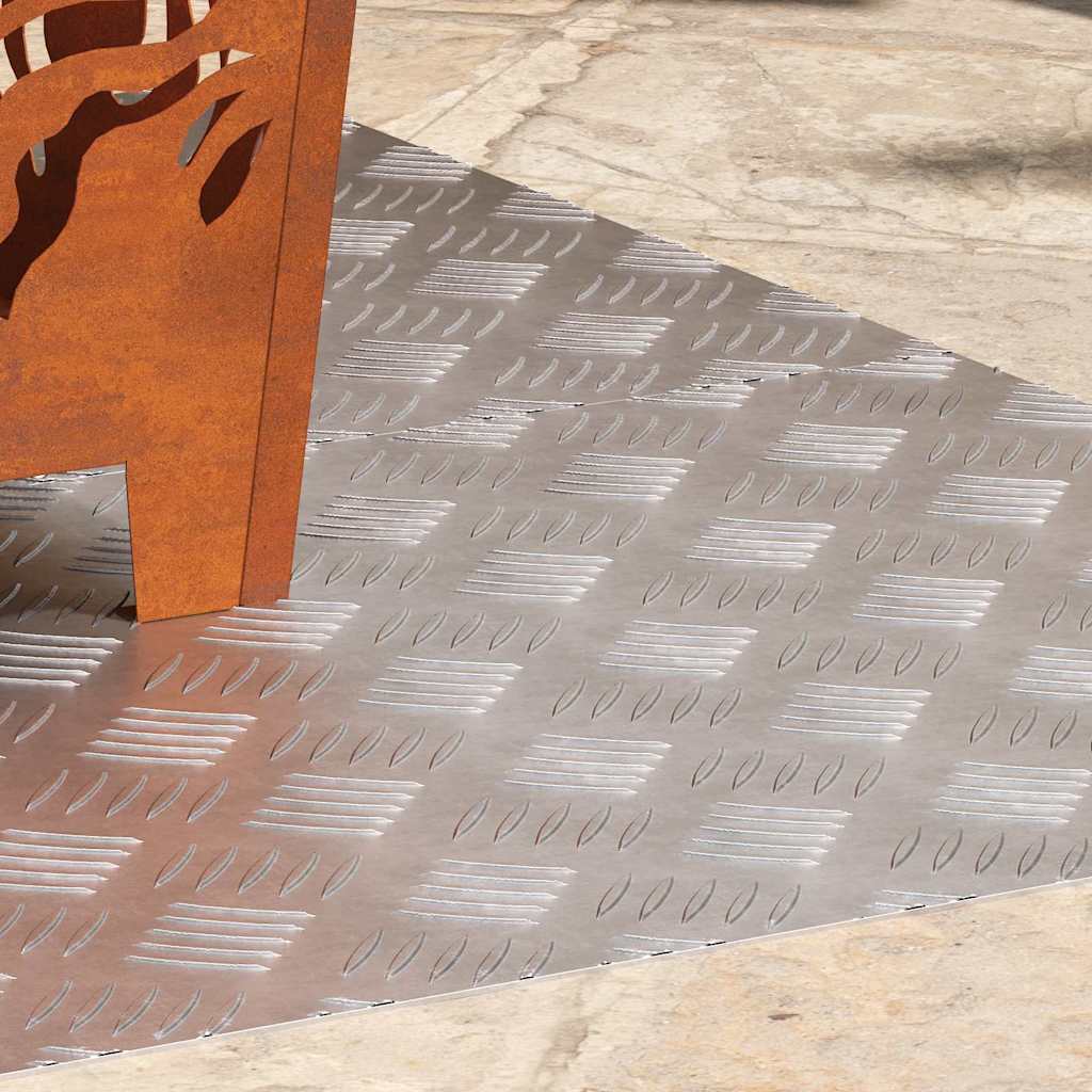 Trappe Tread Rektangulær Sølv Aluminium - Variant 4104365