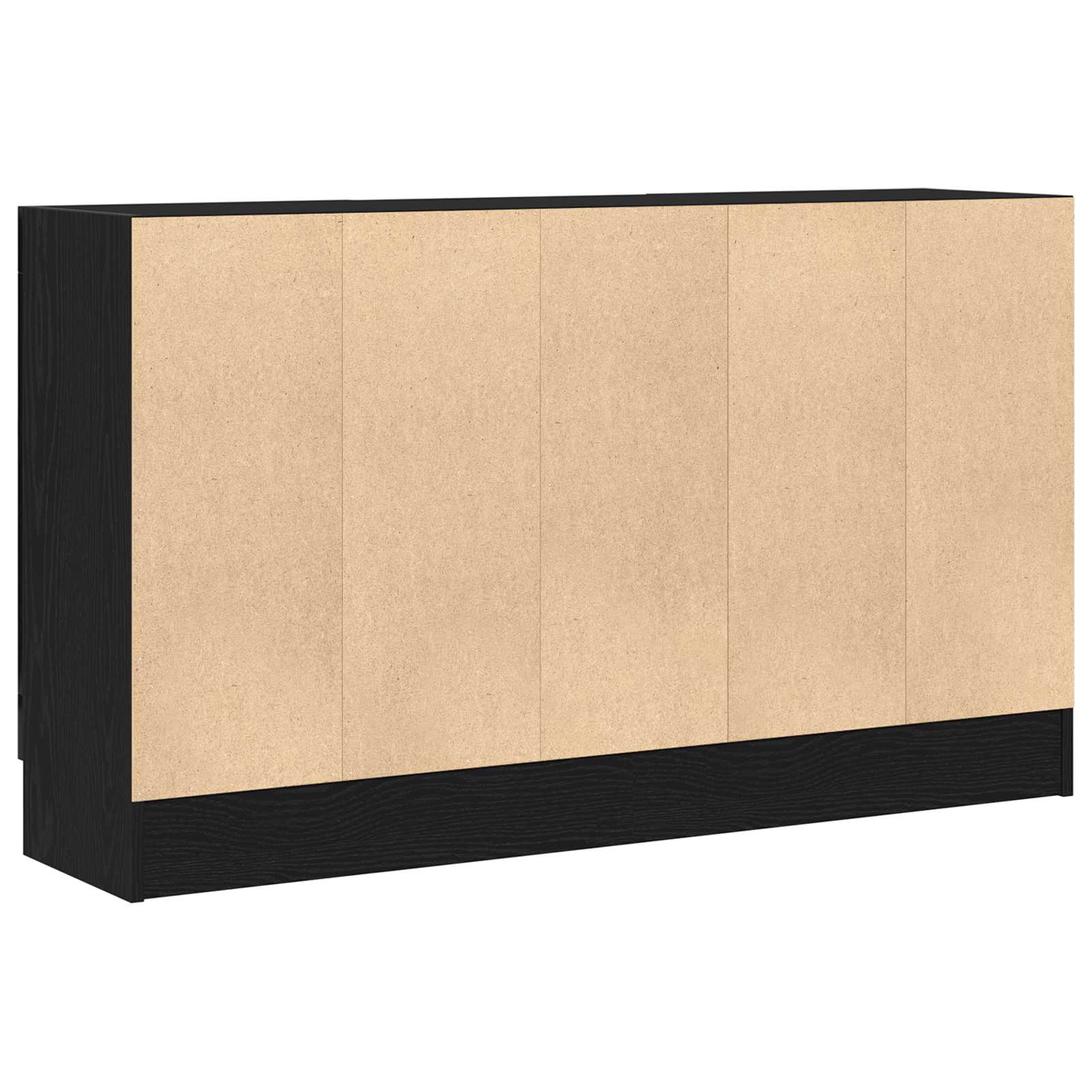 Sideboard Sort Eg 120 X 30,5 X 70 Cm Konstrueret Træ - Billede 8