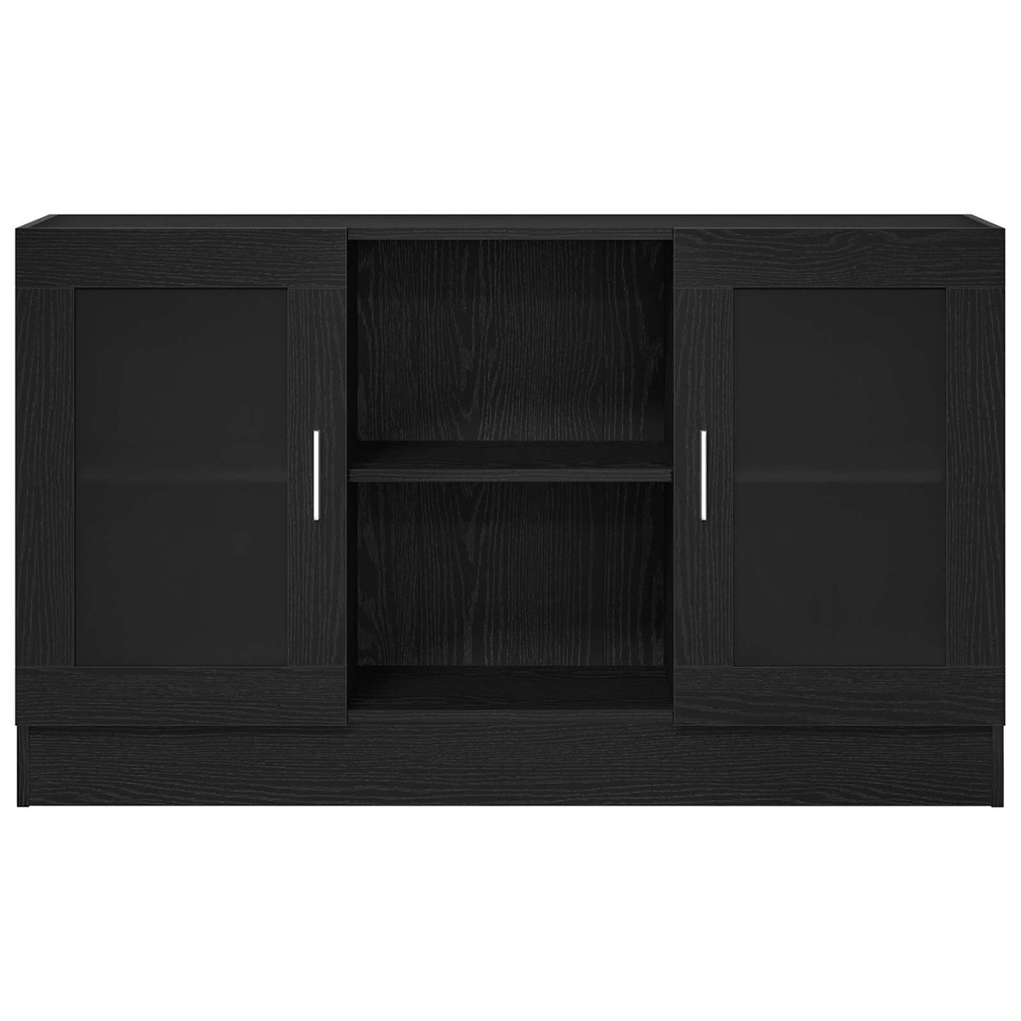 Sideboard Sort Eg 120 X 30,5 X 70 Cm Konstrueret Træ - Billede 6