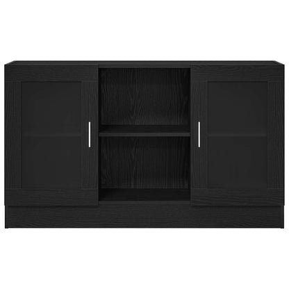 Sideboard Sort Eg 120 X 30,5 X 70 Cm Konstrueret Træ - Billede 6
