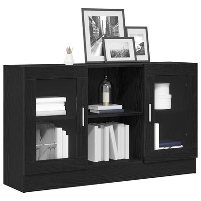 Sideboard Sort Eg 120 X 30,5 X 70 Cm Konstrueret Træ - Billede 3