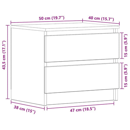Natskab 50 X 40 X 43,5 Cm Konstrueret Træ - Billede 13