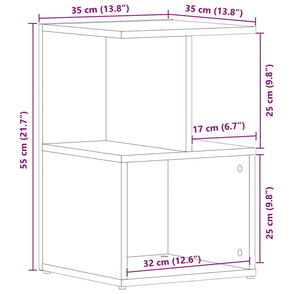 Natskab 35 X 35 X 55 Cm Konstrueret Træ - Billede 10