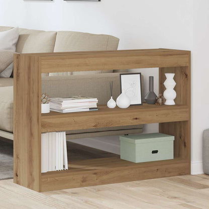 Bogreol 2 Niveauer 100 X 30 X 72 Cm Konstrueret Træ - Billede 4