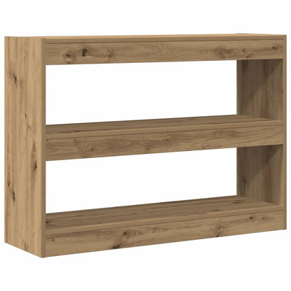Bogreol 2 Niveauer 100 X 30 X 72 Cm Konstrueret Træ - Billede 2