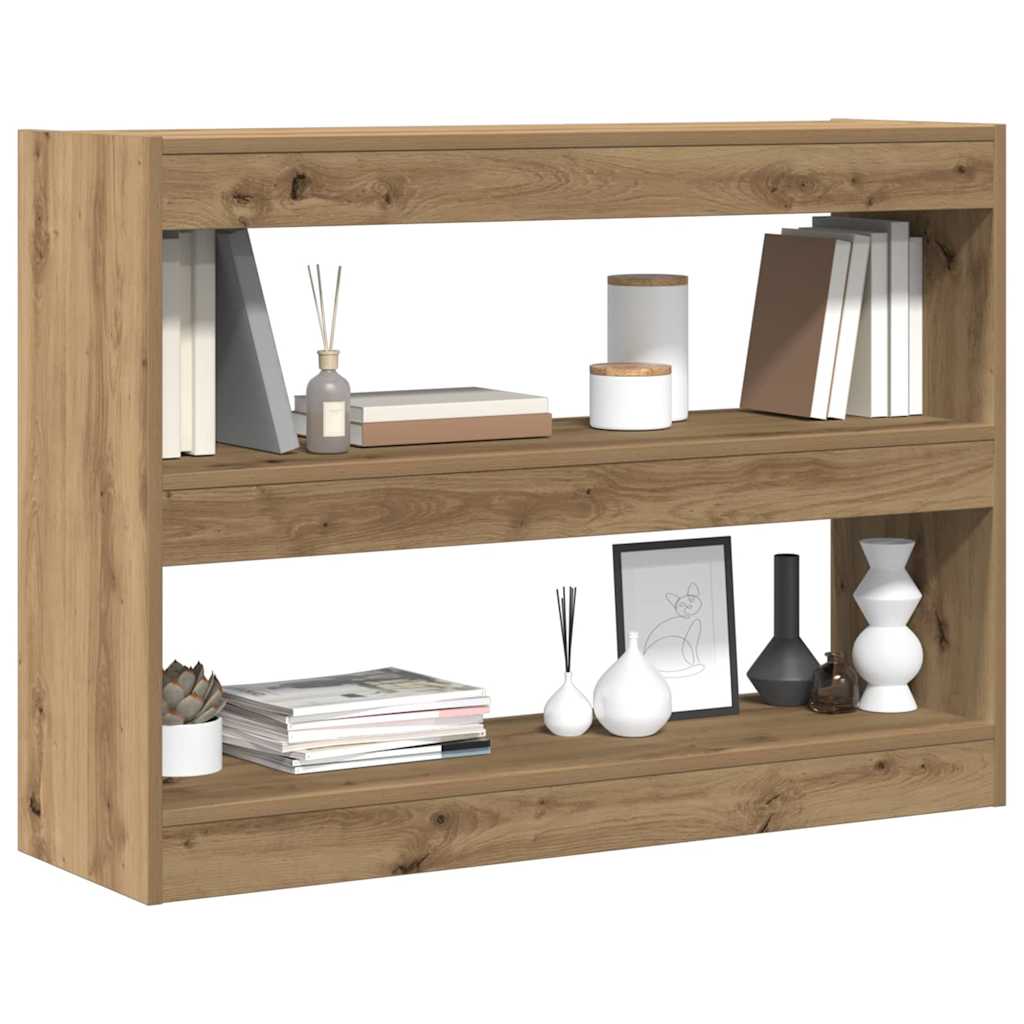Bogreol 2 Niveauer 100 X 30 X 72 Cm Konstrueret Træ - Billede 3