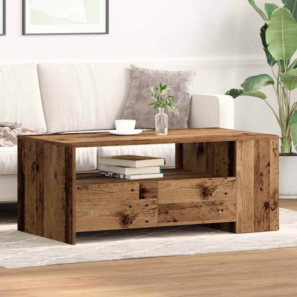 Sofabord 102 X 55 X 43,5 Cm Konstrueret Træ - Hovedbillede