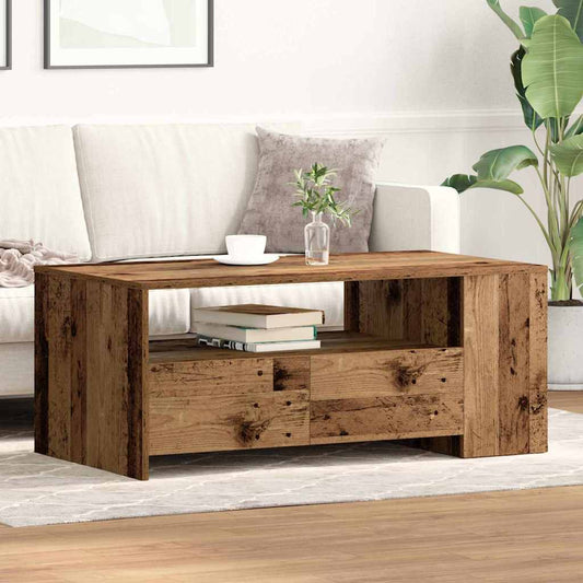 Sofabord 102 X 55 X 43,5 Cm Konstrueret Træ - Hovedbillede