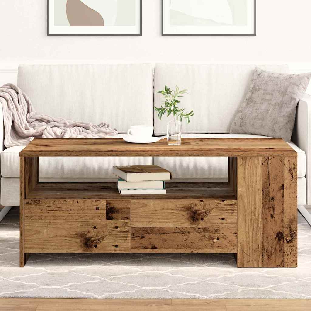 Sofabord 102 X 55 X 43,5 Cm Konstrueret Træ - Billede 4