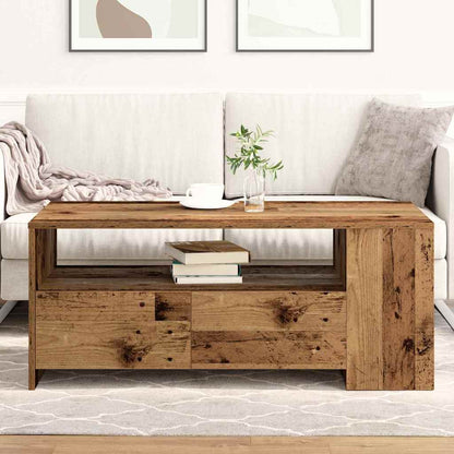 Sofabord 102 X 55 X 43,5 Cm Konstrueret Træ - Billede 4