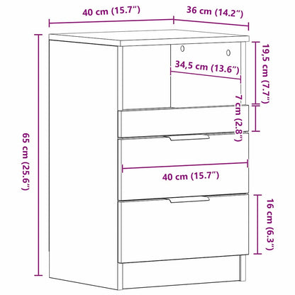 Natskab 40 X 35 X 65 Cm Konstrueret Træ - Billede 13