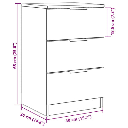 Natskab 40 X 65 X 65 Cm Konstrueret Træ - Billede 12