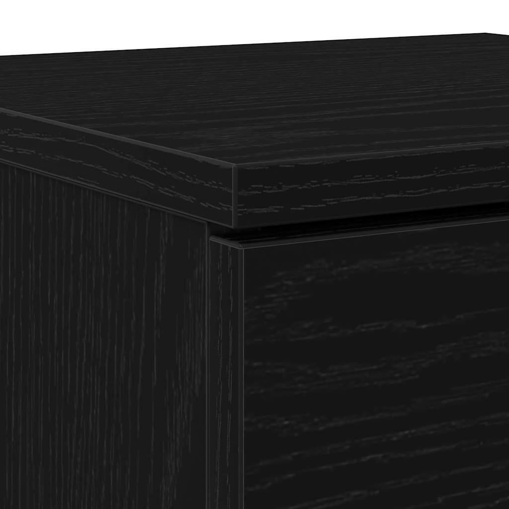 Sideboard Med Skuffe Eg 30 X 30 X 70 Cm Konstrueret Træ - Billede 10