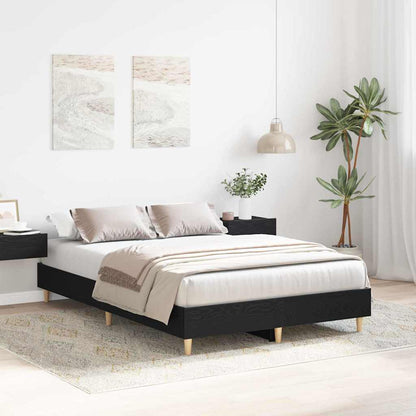 Sengestel Sort Eg 135 190 Cm Konstrueret Træ - Billede 4