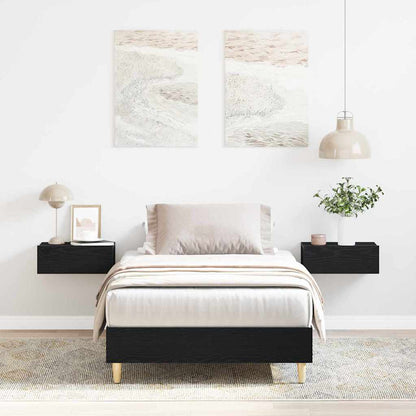 Sengestel Sort Eg 75 X 190 Cm Konstrueret Træ - Hovedbillede