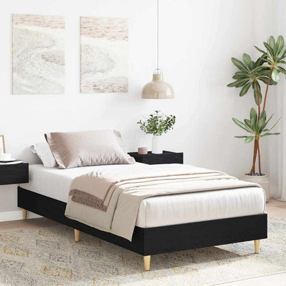 Sengestel Sort Eg 75 190 Cm Konstrueret Træ - Billede 4