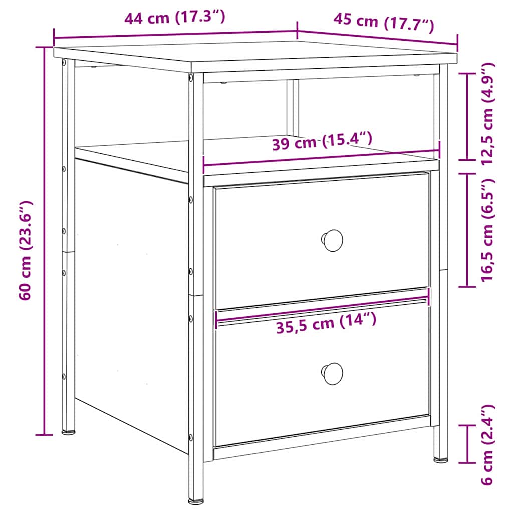 Natskab 34 X 35,5 X 50 Cm Konstrueret Træ - Billede 13