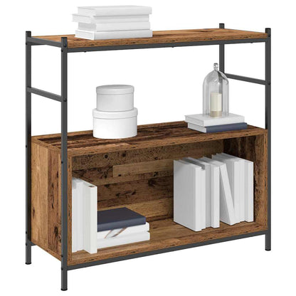 Bogreol 80 X 30 X 78,5 Cm Konstrueret Træ - Billede 3