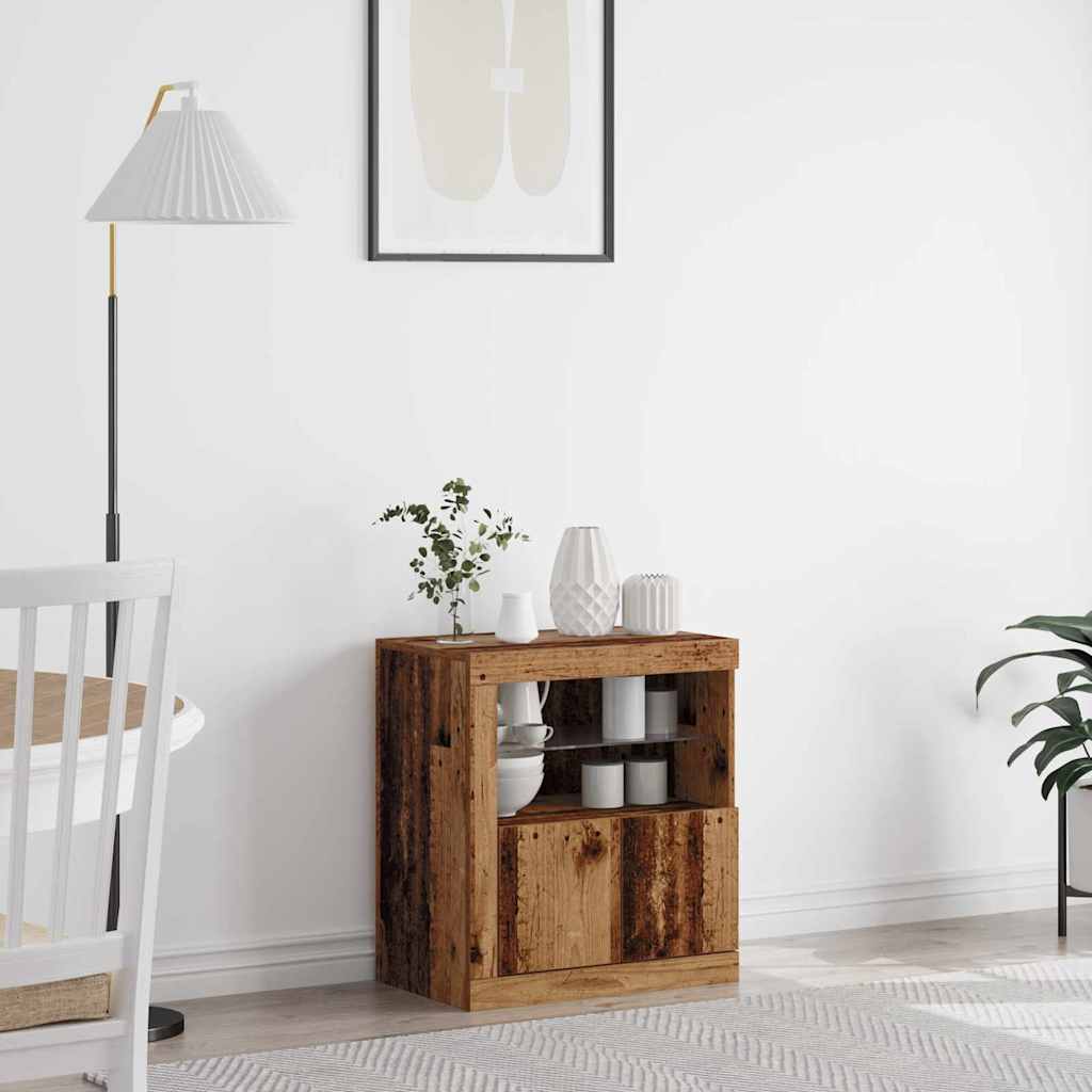 LED Sideboard 60,5 X 37 X 67 Cm Konstrueret Træ - Variant 863012