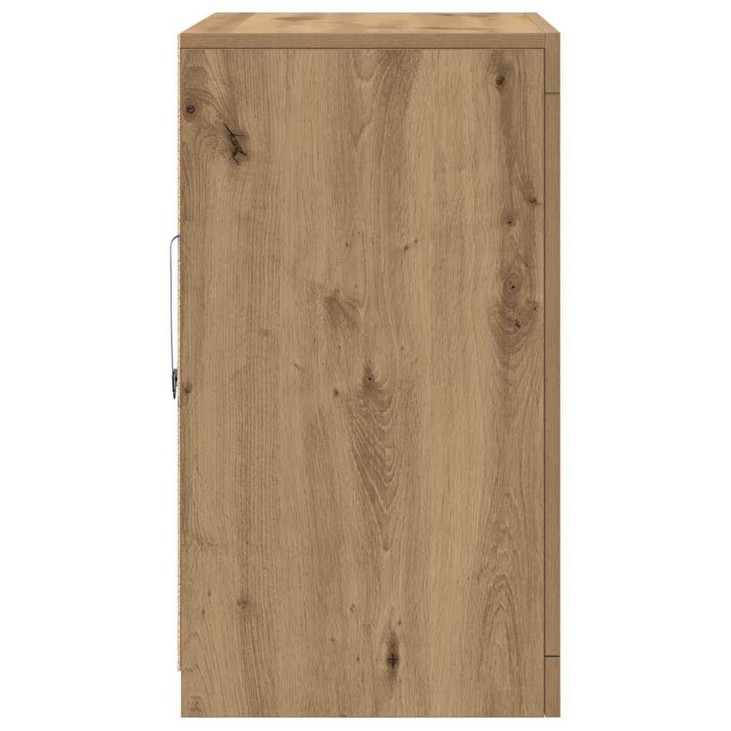 LED Sideboard 60,5 X 37 X 67 Cm Konstrueret Træ - Billede 8
