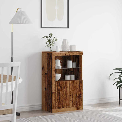 LED Sideboard 60,5 X 37 X 100 Cm Konstrueret Træ - Hovedbillede