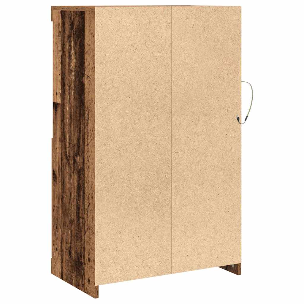 LED Sideboard 60,5 X 37 X 100 Cm Konstrueret Træ - Billede 9