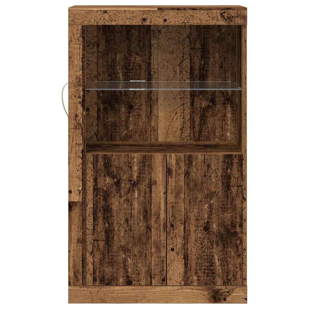 LED Sideboard 60,5 X 37 X 100 Cm Konstrueret Træ - Billede 6