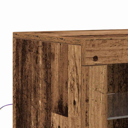 LED Sideboard 41 X 37 X 67 Cm Konstrueret Træ - Billede 10