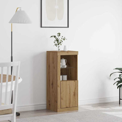 LED Sideboard 41 X 37 X 100 Cm Konstrueret Træ - Hovedbillede