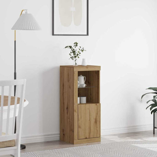 LED Sideboard 41 X 37 X 100 Cm Konstrueret Træ - Hovedbillede