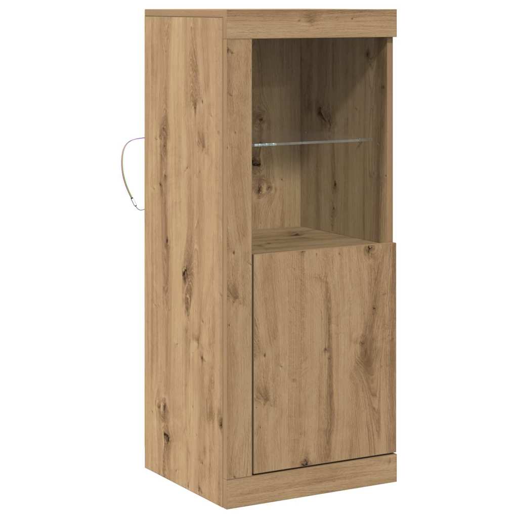 LED Sideboard 41 X 37 X 100 Cm Konstrueret Træ - Billede 2